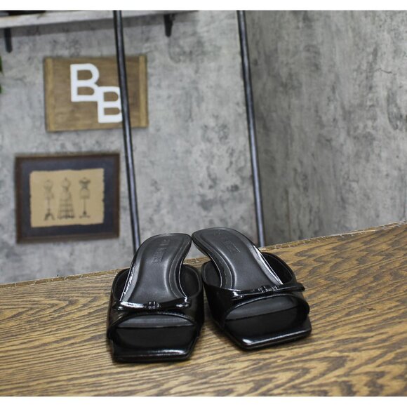 NEW Steve Madden Womens Meme Heeled Sandal MEME02S1 Black Leather 7M - Picture 7 of 11